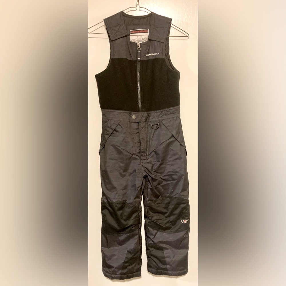Weatherproof Boys Ski Bib Snow Pants Size 6 Black